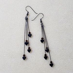 Hand made fashion earrings plum